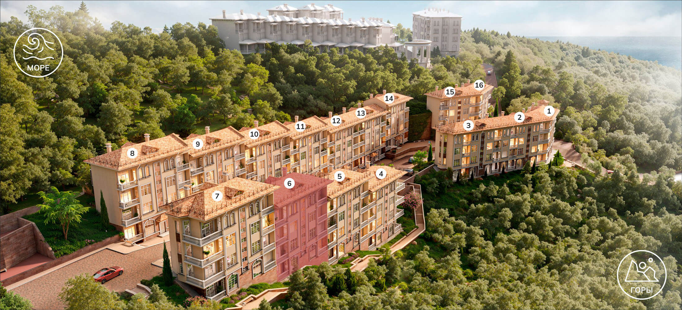 Планировка Квартира 1‑комнатная площадью 40.08 м² №47 продаётся в городе Алушта «ЖК Ласка» от застройщика по цене 18 210 000 ₽ – МОРЕ БЛИЗКО