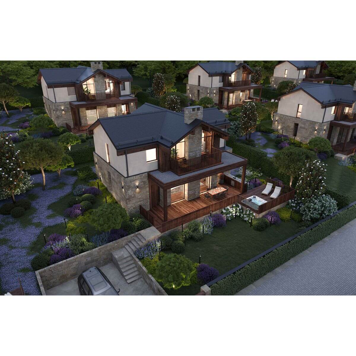 Планировка Коттедж площадью 249.90 м² с видом на море и горы №59 продаётся в городе Алушта «КП Лучи» от застройщика по цене 90 900 000 ₽ – Море Близко