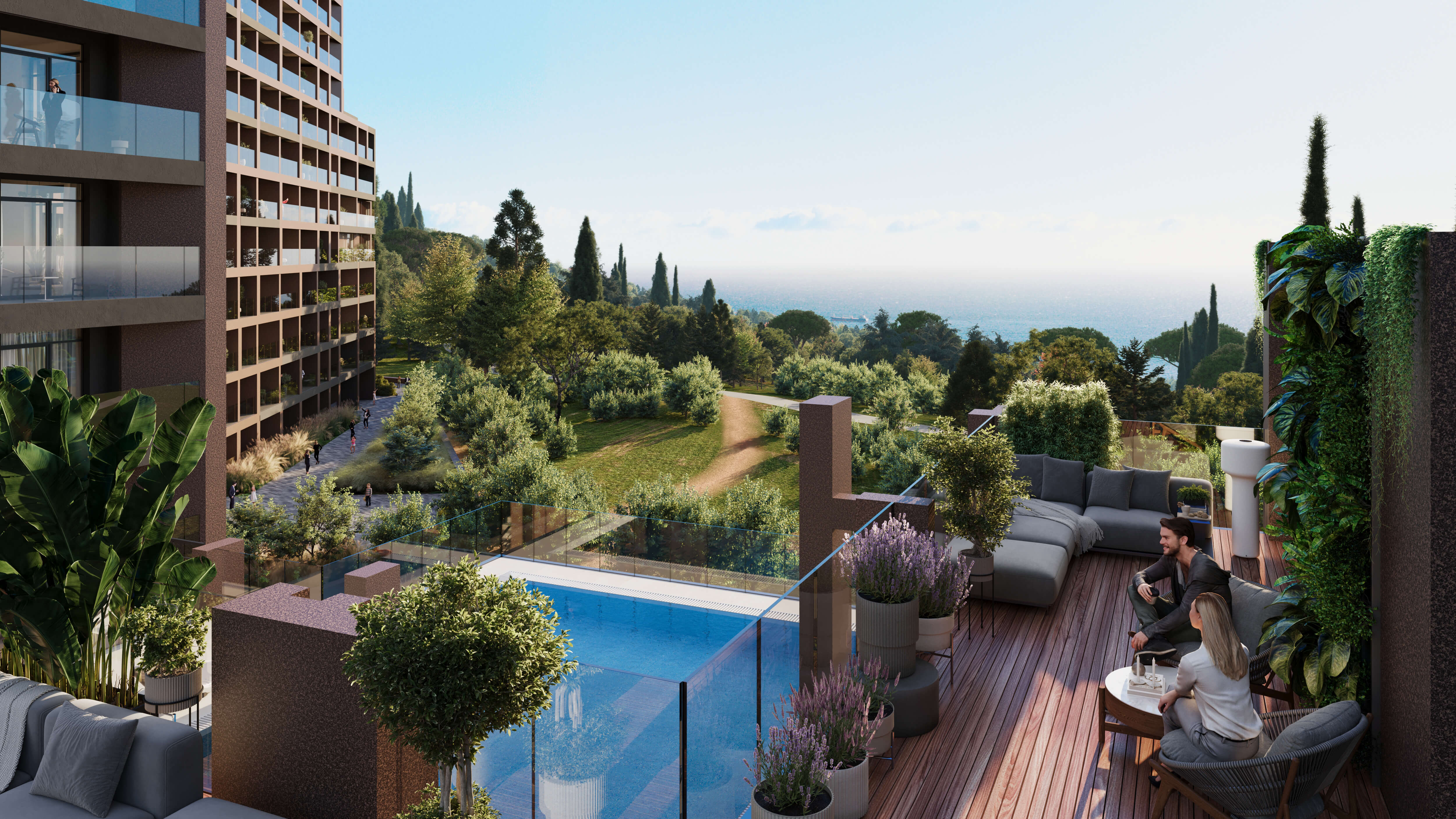 Планировка Студия площадью 37.74 м² с видом на море и горы №126 корпус 1 продаётся в городе Ялта «ЖК Массандра Парк» от застройщика по цене 21 134 400 ₽ – МОРЕ БЛИЗКО