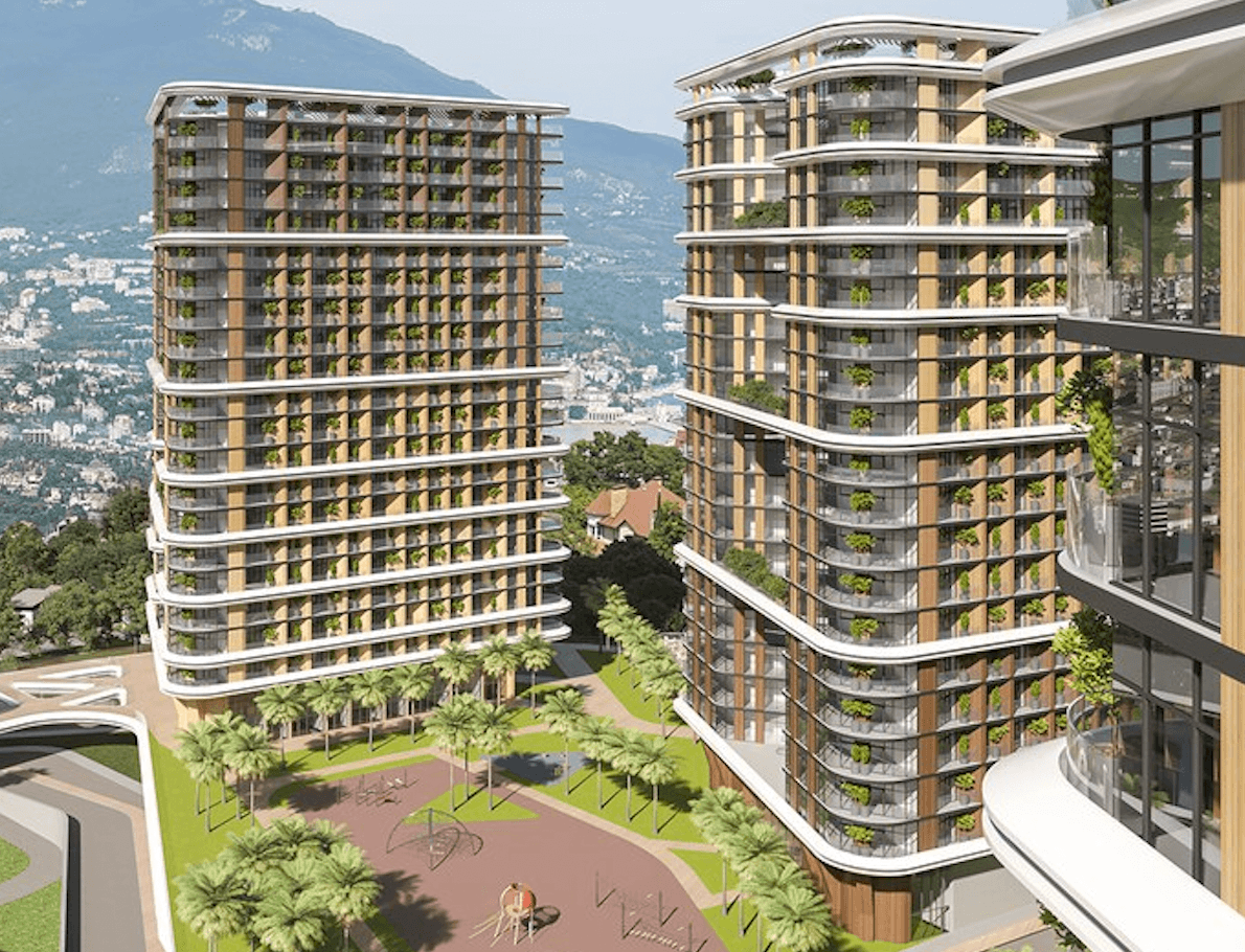 Планировка Студия площадью 37.68 м² с видом на море и горы №31 корпус 5 продаётся в городе Ялта «ЖК Новая Ливадия» от застройщика по цене 25 622 400 ₽ – МОРЕ БЛИЗКО