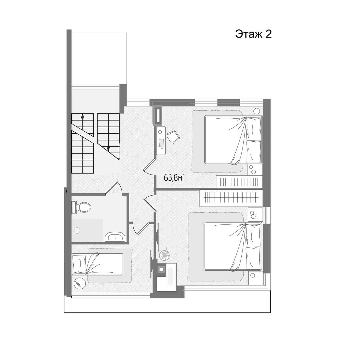 Планировка Коттедж площадью 173.20 м² с видом на море и горы №91 продаётся в городе Алушта «КП Паруса Мечты» от застройщика по цене 50 000 000 ₽ – МОРЕ БЛИЗКО