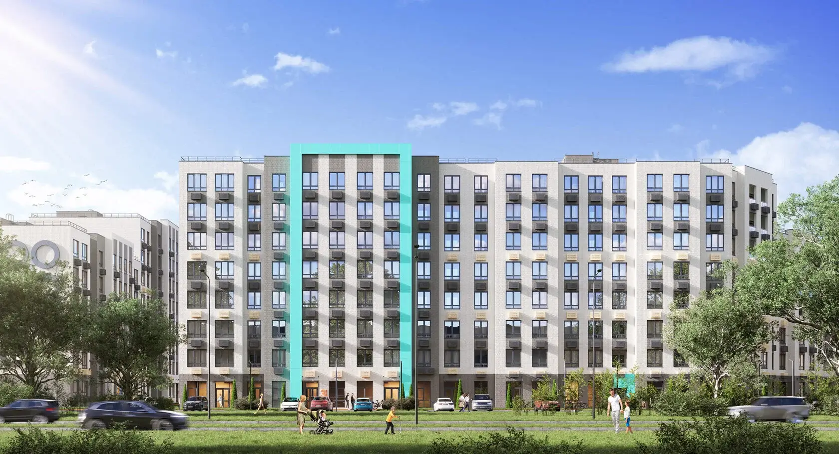 Планировка Квартира 1‑комнатная площадью 35.41 м² №100 продаётся в городе Феодосия «ЖК Просторы Крыма» от застройщика по цене 7 719 380 ₽ – МОРЕ БЛИЗКО